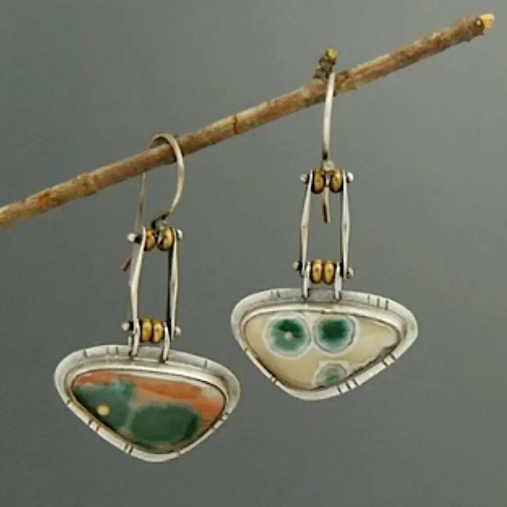 Vintage Silver Boho Dangle Earrings